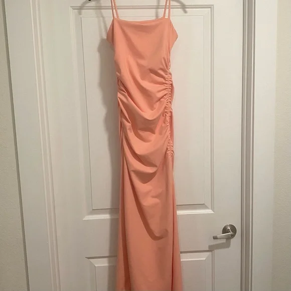 susana monaco ruched dress Susana Monaco Ruched Slit Dress